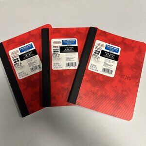 Five Star Composition Notebook College Ruled 100 Sheets Red (Pack of 3)